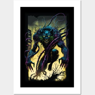 Displacer Beast D&D Monster Graffiti Posters and Art